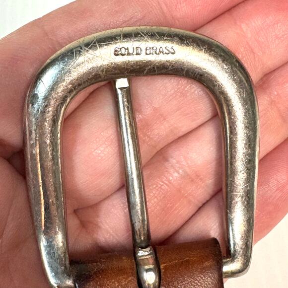 Vintage COACH 5922 Men's Belt 40" Braided Leather Brass Classic Preppy Luxury - Picture 5 of 8